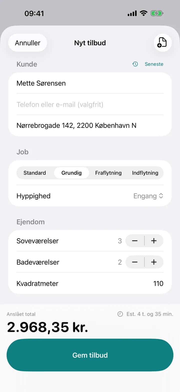 PRIS PÅ STEDET — Estimaid