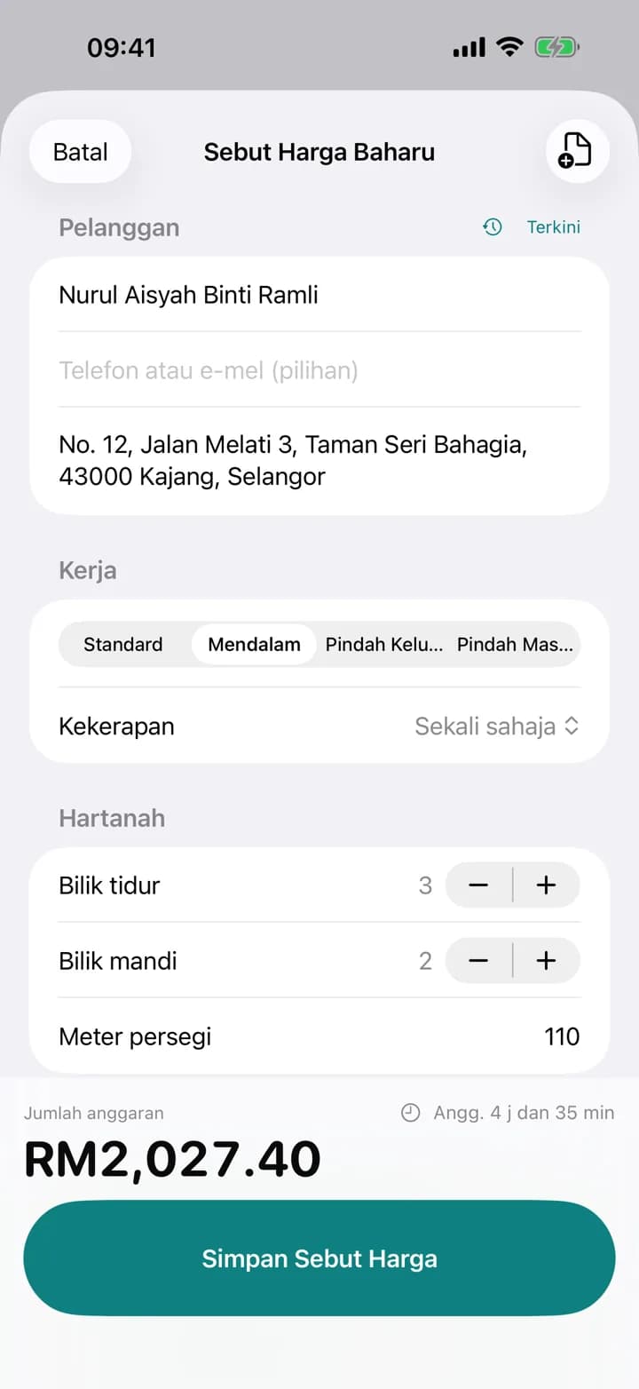 HARGA SERTA-MERTA — Estimaid