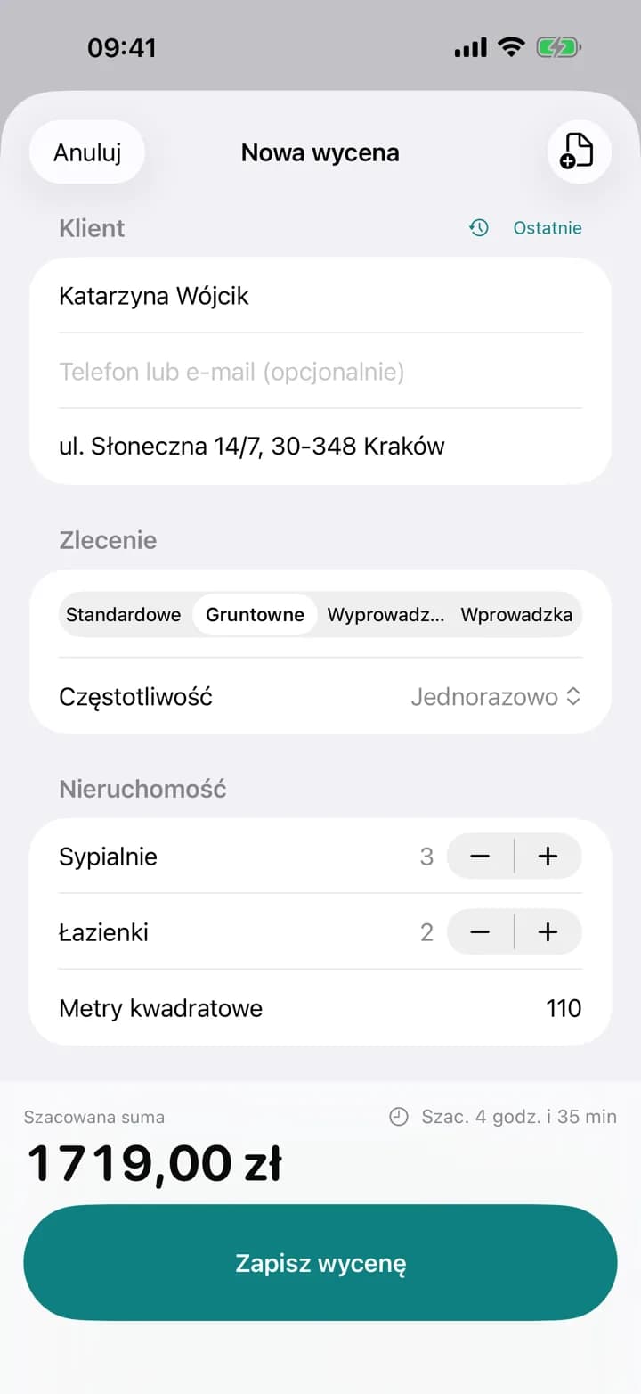 CENA NA ŻYWO — Estimaid