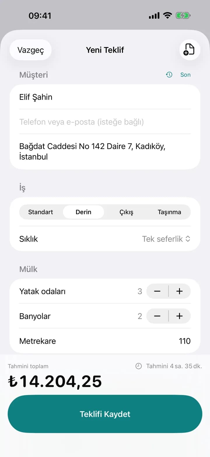 ANINDA FİYAT — Estimaid